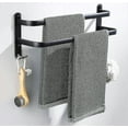 thumbnail image 1 of Bathroom Towel Racks, Mounted Towel Bars For Shower And Kitchen, Waterproof Door Bars With Double Hook, 1 of 4