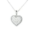 thumbnail image 2 of Sterling Silver Filigree Heart Pendant Necklace with crystals from Swarovski, 2 of 4