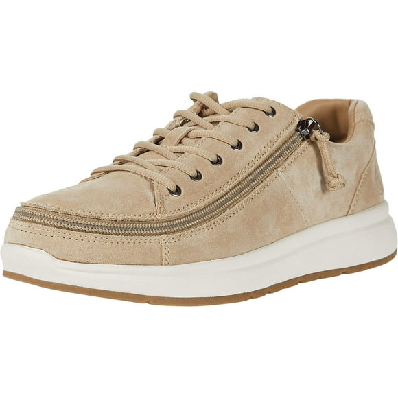 BILLY Footwear Comfort Suede Lo for Women - Lace-up Style Lightweight and Zip Around Closure Modern Sneakers - Tan 8 M