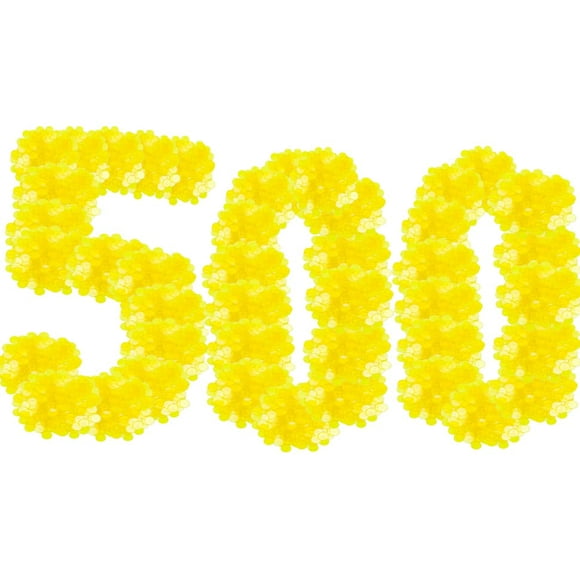 Regal Games - 500 Yellow Transparent Bingo Chips - 3/4 Inch - for Large Group Games Game Night Bingo Hall & Educational Activities - Ages 5+ - 500 Count - Perfect for Bulk Purchasing