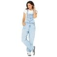 thumbnail image 3 of Celebrity Pink Straight Leg 5 Pockets Denim Overall, XL, 3 of 4
