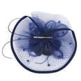 thumbnail image 6 of MRULIC headbands for women Women Girl Fascinators Hair Clip Hairpin Hat Feather Wedding Tea Party Navy Blue + One size, 6 of 6
