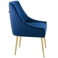 thumbnail image 4 of Modway Rouse 19.5" Velvet and Stainless Steel Dining Room Side Chair in Navy, 4 of 9