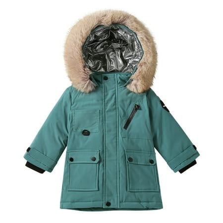 

Youmylove Baby Girls Boys Winter Thick Warm Hooded Down Coat Down Paraks Casual Clothes Cute Clothing