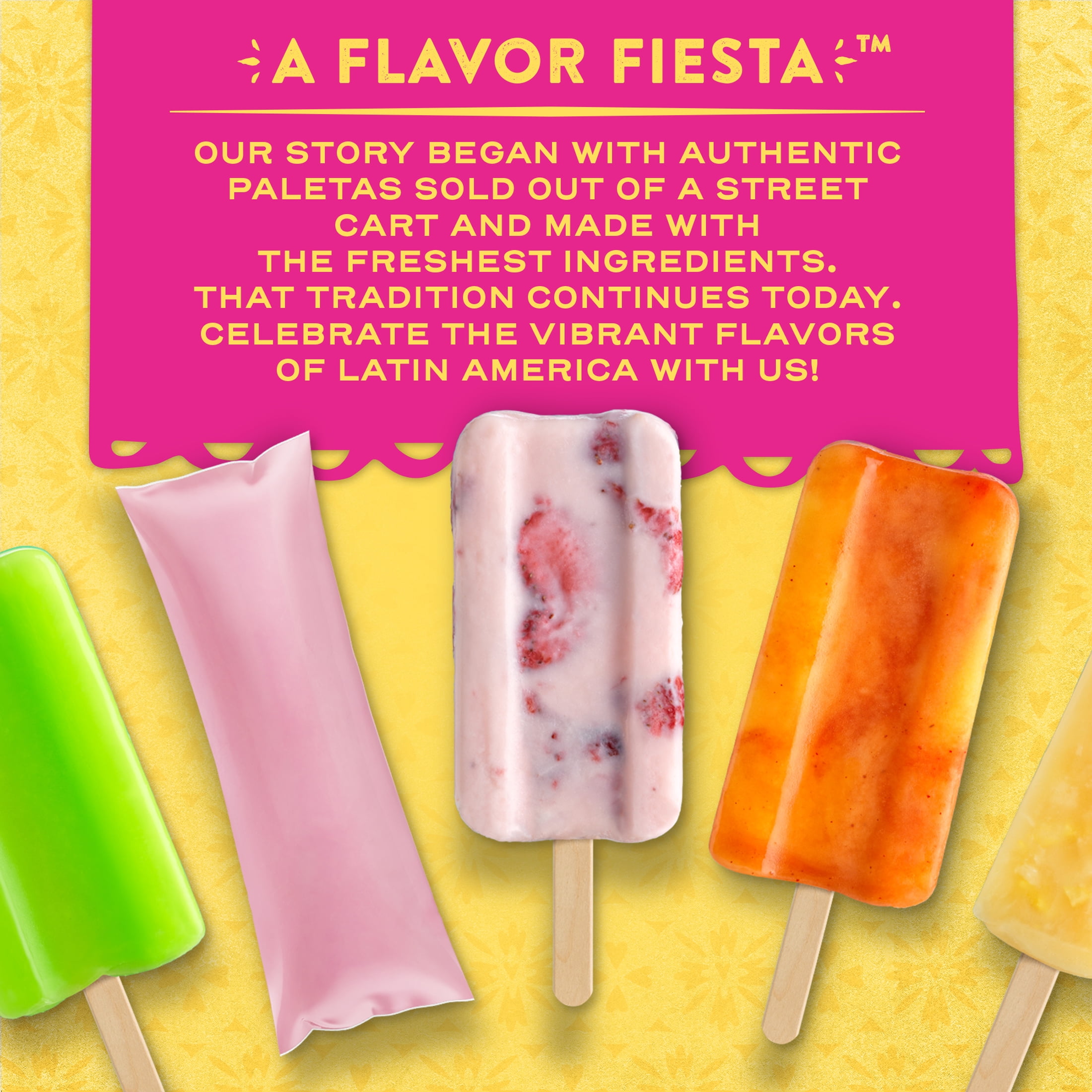 Helados Mexico Pecan Premium Ice Cream Bar, Gluten-Free, 6 Cream Paletas, 18 fl oz, Frozen