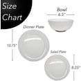 thumbnail image 3 of American Atelier, Round, White Bianca Bead Earthenware Dinnerware Set, 16-Piece, 3 of 7