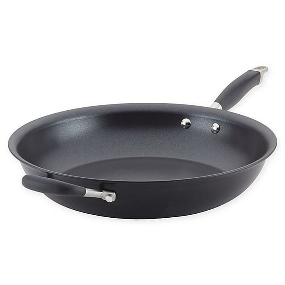 Anolon Advanced Home Hard-Anodized 14.5-Inch Skillet with Helper Handle in Onyx