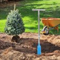 thumbnail image 4 of Dibble Bar Planting Tool, Erosion Resistant Stainless Steel Long Dibble Transplanting Spade Forestry Tool Bright Colored Coating Rugged  for Parks, 4 of 7