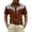 A-Brown345, variant on Men's Slim‑Fit Embroidered Button Up Shirt Short‑Sleeve Point Collar Western Button Down Ranch T Shirt, Red, Sizes M