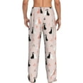 thumbnail image 3 of Daiia White And Black Rabbit Men's Sleep Pant with Pockets and Drawstring,Pajama Pants-Large, 3 of 9