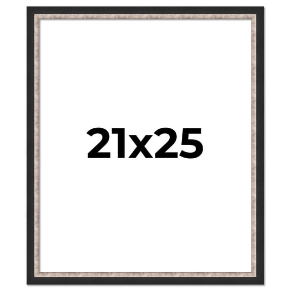 21x25 Frame Silver Real Wood Picture Frame Width 1.25 Inches | Interior Frame Depth 0.75 Inches |