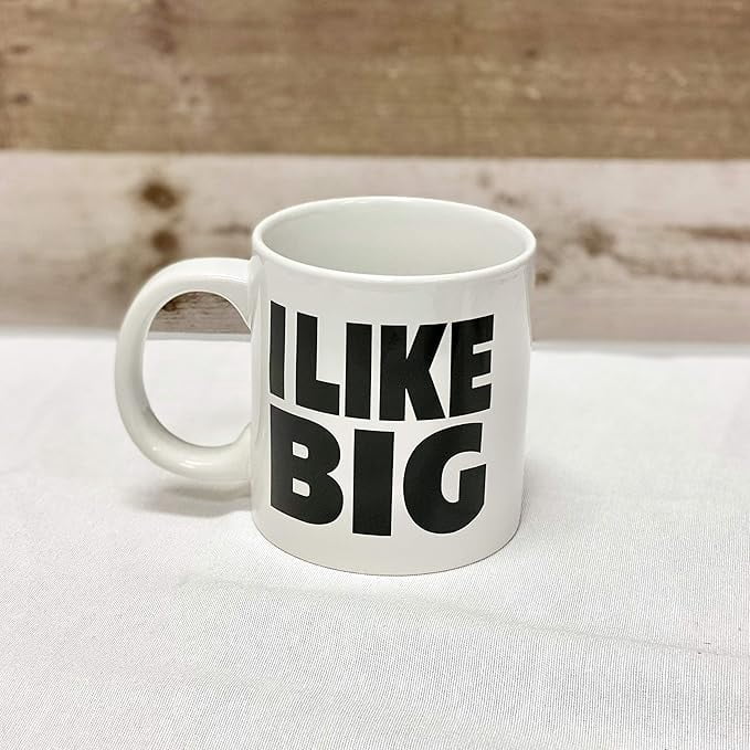 Island Dogs 22 oz I Like Big Giant Ceramic Coffee Mug – Funny Novelty Extra Large Coffee Cup for Men & Women, Hilarious Office Gift, Big Mug for Tea or Hot Chocolate