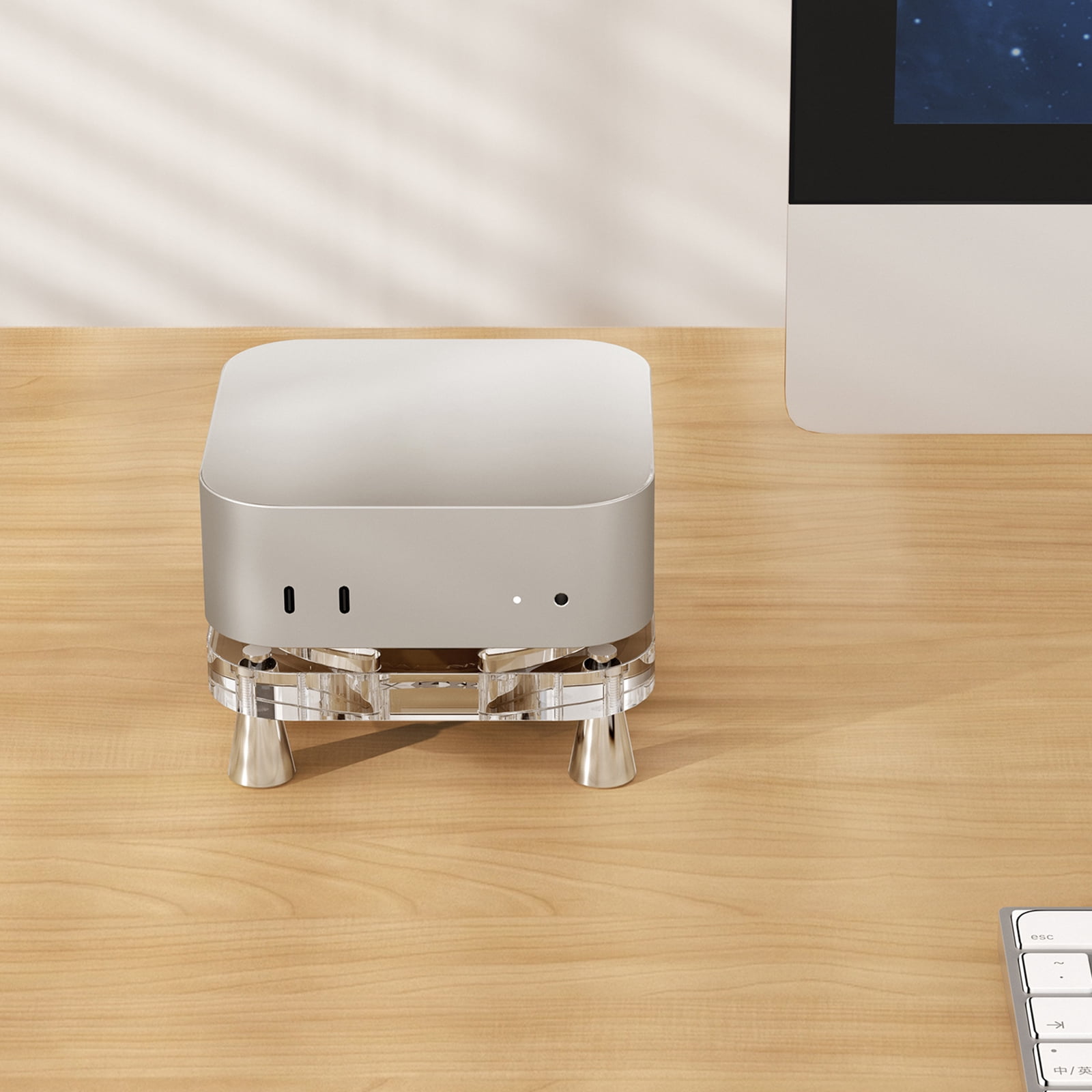 Acrylic Desktop Stand for 2024 Clear Dustproof Laptop Holder Cooling Heat Disspation Mount Accessories