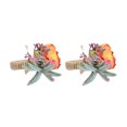 thumbnail image 4 of Rdeghly Napkin Holder,2Pcs Innovative Napkin Buckle Simulation Flower Napkin loop Holder for Hotel Restaurant,Napkin Ring, 4 of 8