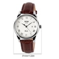 thumbnail image 2 of Relojes Analógicos Correa de Piel Hombre Reloj Business Casual Retro para Viaje de Negocios, 2 of 6