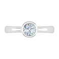 thumbnail image 3 of 1/2 Carat Bezel Set Diamond Solitaire Engagement Ring in 14K White Gold (Ring Size 7.5) - IGI Certified, 3 of 5