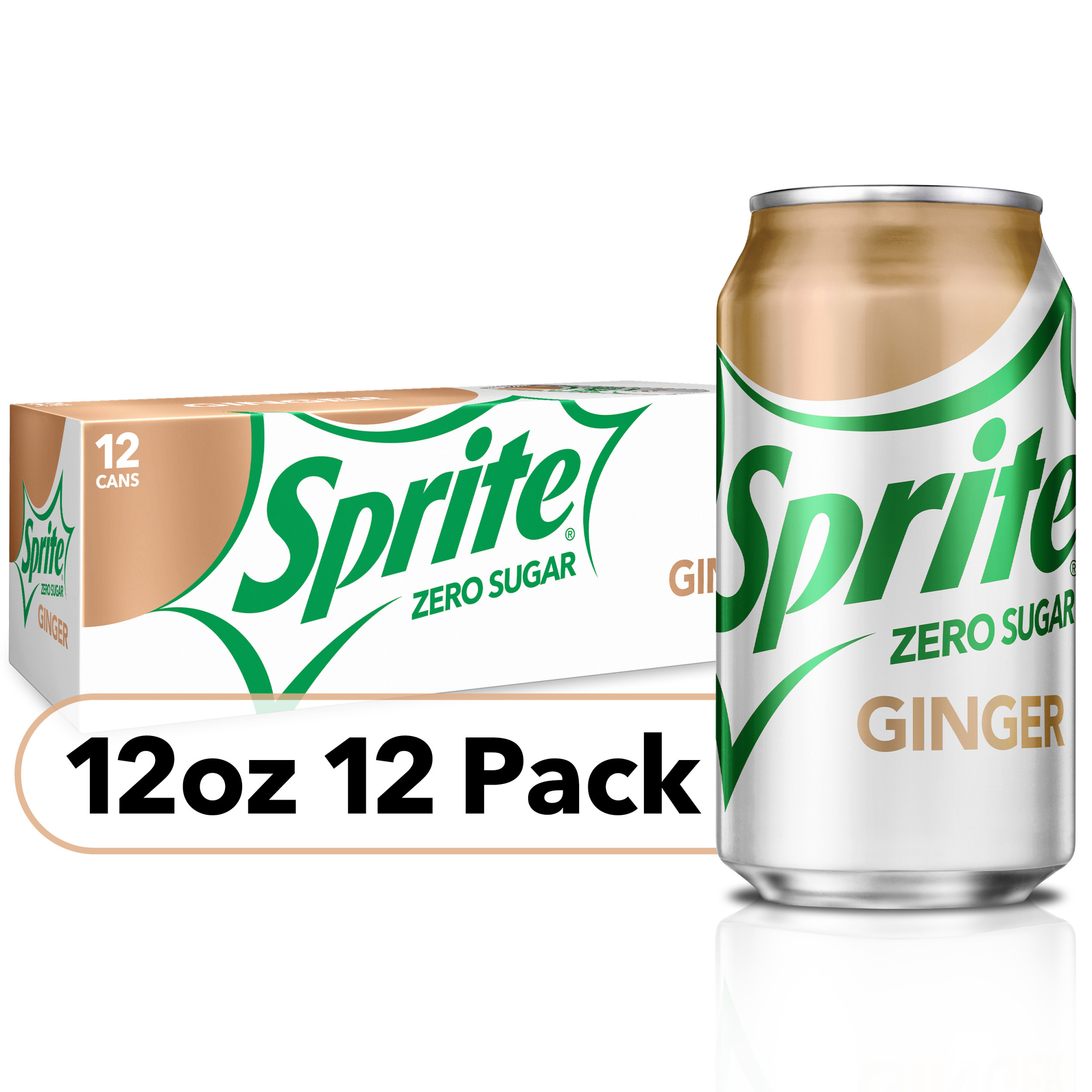 Sprite Ginger Zero Sugar, Lemon Lime Diet Soda Pop Soft