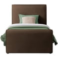 thumbnail image 3 of Meridian Furniture Lit Simple en Velours Brun Sloan, 3 of 9