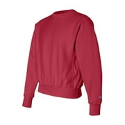 S149 Mens Reverse Weave Crew, Scarlet Red - Double Extra Large