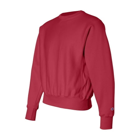 S149 Mens Reverse Weave Crew, Scarlet Red - Double Extra Large
