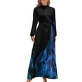 thumbnail image 2 of Vestido largo de playa con llamas, vestido para mujer de verano, 2 of 5