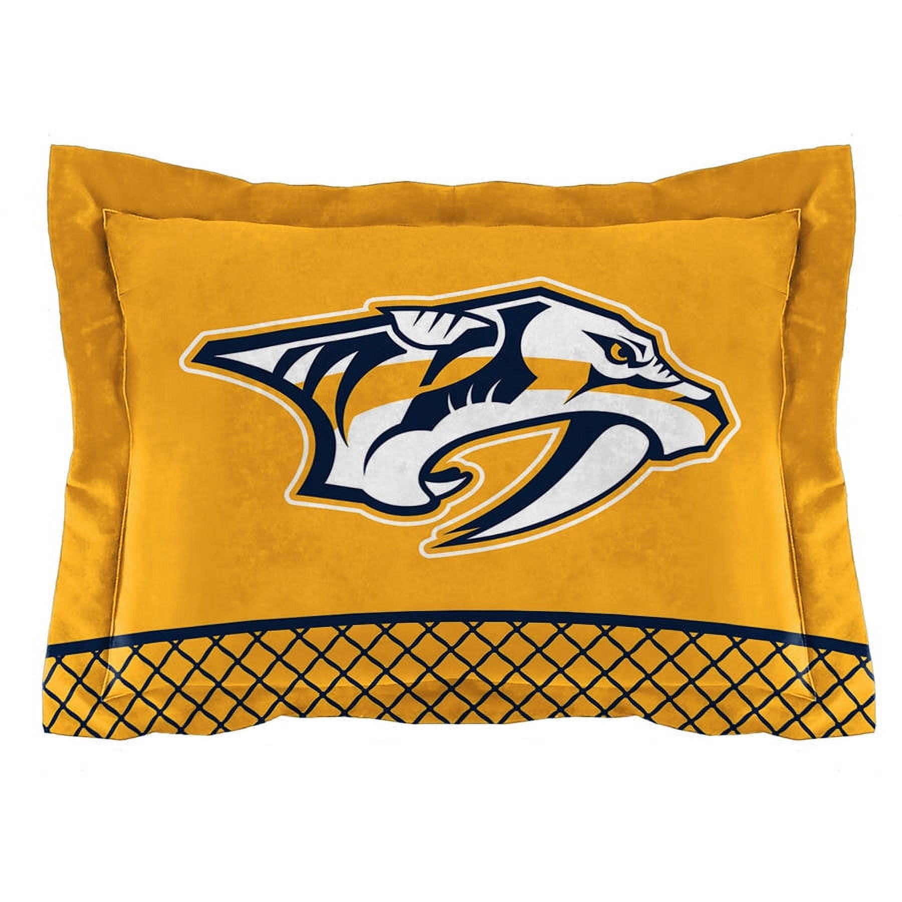 NHL Nashville Predators Comforter Set, Twin, Draft Design, Team Colors, 100% Polyester, 2 Piece Set