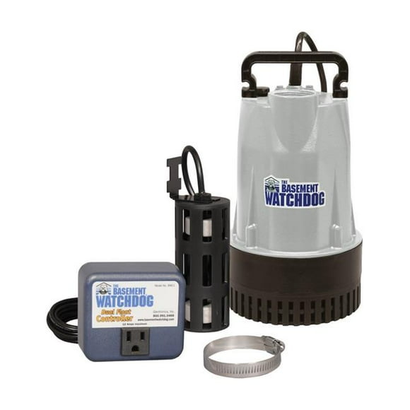 Watchdog 4292645 0.5 HP 4400 GPH Basement Aluminum Dual Reed AC Submersible Sump Pump