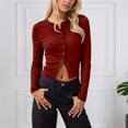 thumbnail image 2 of HJYCHN Women Elegant Fall Cardigan with Long Sleeve and Knit Slim Fit for Casual Lightweight Comfortable Outerwear XXL, 2 of 4