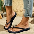 thumbnail image 6 of Fengactive Womens Minimalist Platform Flip Flops Solid Tone Thick Sole Thong Sandals Summer Slippers, 6 of 6