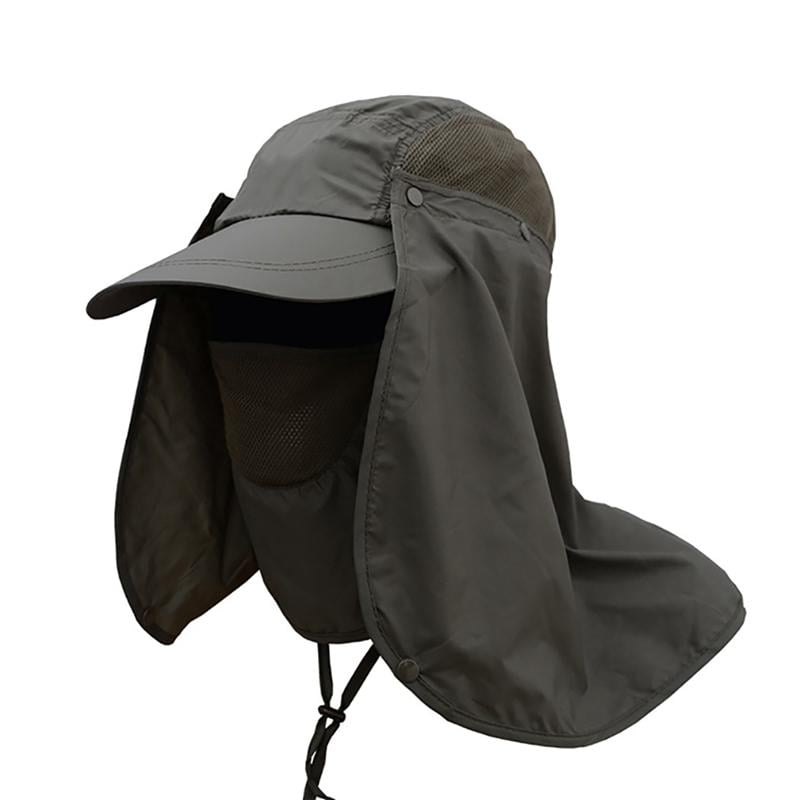 Boonie Sun Protection Hat Neck Face Flap Cap Windproof Hiking Fishing Unisex 