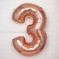 thumbnail image 2 of BalsaCircle 40" Rose Gold Number 3 Mylar Foil Plain Balloon Wedding Event Birthday Party, 2 of 3