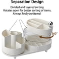 thumbnail image 3 of Niulife 2024 New Makeup Organiser,360 Make Up Organiser with 3 Layer Rotating Compartment,Makeup Organizer Storage Is Perfect for Dresser, Bathroom, Bedroom,Ivory,3 Layers, 3 of 7