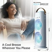 Bell + Howell Aqua Air Misting Fan Portable Rechargeable Cooling Fan, Personal Air Conditioner, Evaporative Air Cooler for Room, Mister Portable Outdoor Cooling Fans, As Seen on Tv