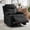 Black, variant on GEEYOO Manual Swivel Rocker Recliner Chair with Side Pockets,Small Recliner Chair for Small Spaces,Upholstered Linen Fabric Glider Nursery Chair for Living Room,Dark Grey