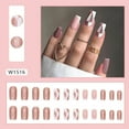 thumbnail image 4 of Fofosbeauty 24pcs Press on False Nails,Fake Nails for Gifts,Coffin Pink Heart Double, 4 of 10