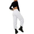 thumbnail image 3 of Innerwin Jogger Pants With Pockets Women Trousers Sports Solid Color Lounge Sweatpants White XS, 3 of 4