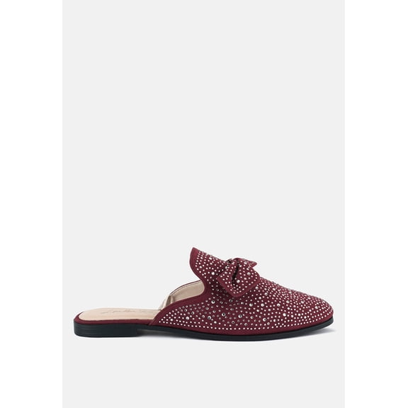 Whoopie Embellished Casual Bow Mules