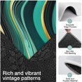 thumbnail image 3 of Teal Gold Marble Pattern Kitchen Rugs Sets Of 3,Kitchen Runner Rugs Non Skid Washable,Decorative Kitchen Floor Mats for Kitchen,Sink,Laundry,17"x30"+ 17"x47" + 17"x59", 3 of 6