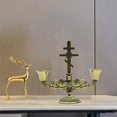 thumbnail image 3 of Candelabro Clásico Centro de Candelabro Pilar Soporte Iglesia Decoración Cobre Sunnimix Candelero Tealight, 3 of 8