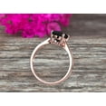 thumbnail image 4 of 1.25 Carat Oval Cut Black Diamond Moissanite Engagement Ring Solitaire Promise Ring On 10k Rose Gold Personalized for Brides, 4 of 8