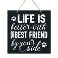 thumbnail image 1 of Engraved Memorial Dog Wall Sign Life Is Better, 1 of 1