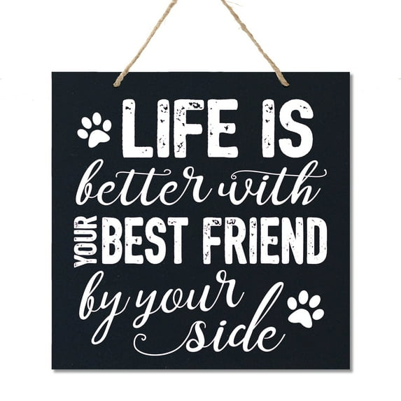 Engraved Memorial Dog Wall Sign Life Is Better