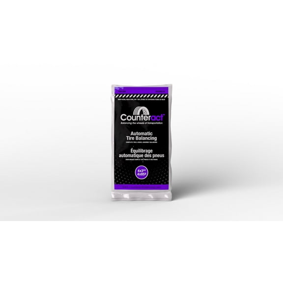 Counteract 3OZ-B4 Centrifugal Force Tire/Wheel Balancing Beads - Off-Road Vehicles, Light Duty Truck Tires, (4) 3oz Balance Bead Bags, (4) Valve Caps and Cores