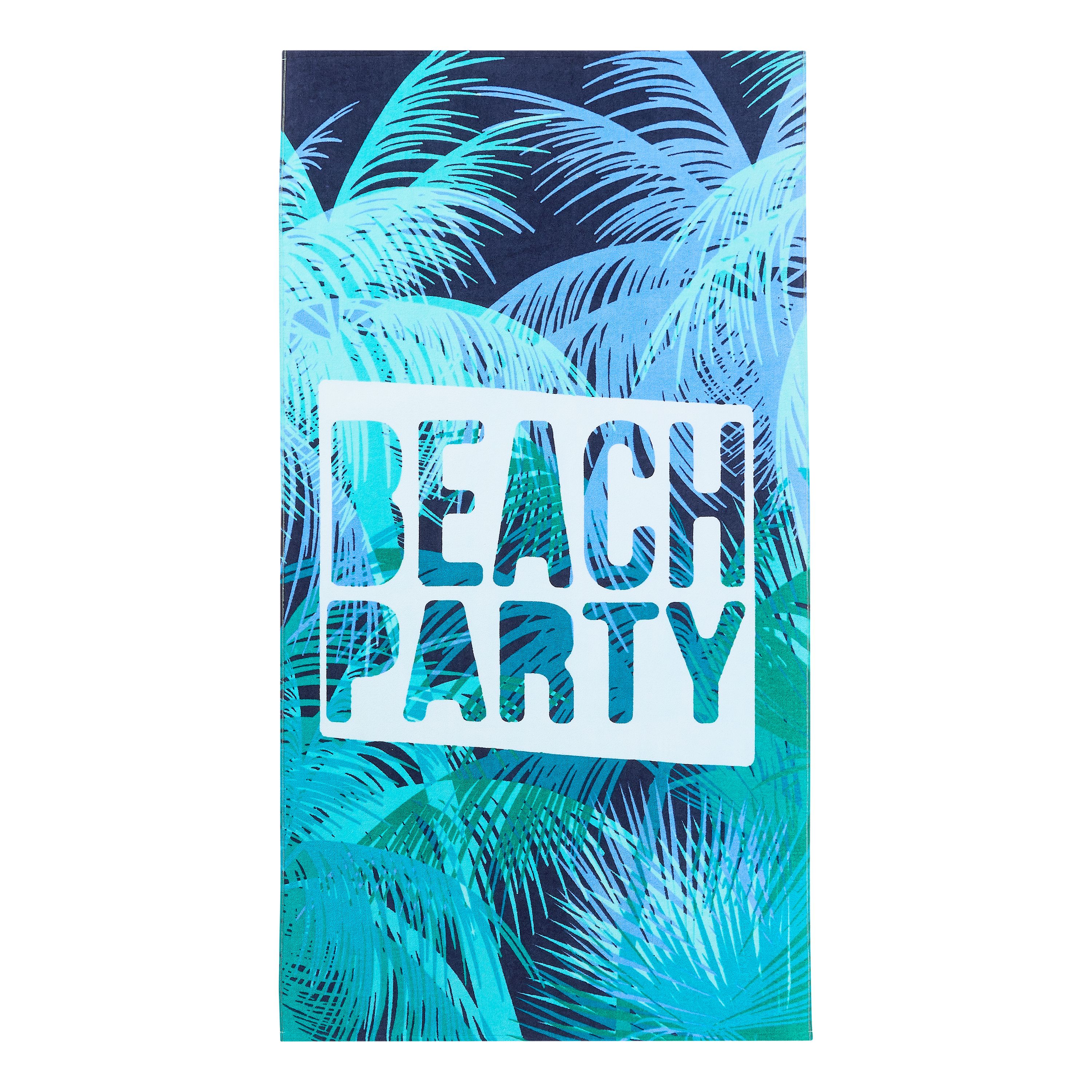 Mainstays Oversized Cotton MultiColor Beach Towel, Beach Party
