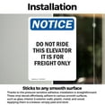 thumbnail image 3 of (2 Pack) Do Not Ride This Elevator Freight Only OSHA Notice Sign, 3 of 7