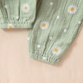 thumbnail image 7 of Baby Girl Clothes Outfits Cute Flower Ruffle Romper+ Floral Pants + Cute Headband Sets for Girls, 7 of 7