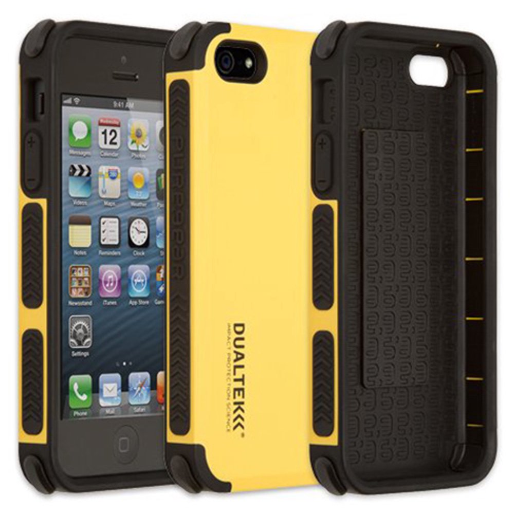 PUREGEAR YELLOW DUALTEK EXTREME RUGGED CASE COVER FOR APPLE iPHONE 5/5s/5c/SE 2016