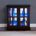thumbnail image 2 of LED Curio Display Cabinet with Adjustable Glass Shelves and Magnetic Closure, Vintage Style Glass Door Bookcase Storage for Home Decor Showcasing Collectibles and Books, 2 of 9