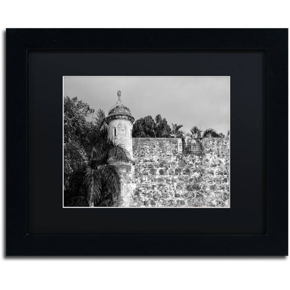 Trademark Fine Art "Castillo de San Felipe del Morro 3" Canvas Art by CATeyes, Black Matte, Black Frame