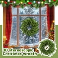 thumbnail image 6 of 24-Inch Pure Green Real Touch Norfolk Pine Wreath, Realistic Artificial Green Wreath for Front Door, Window, Wall, Porch, Indoor & Outdoor Christmas Decorations, Holiday Home & Seasonal Décor, 6 of 9